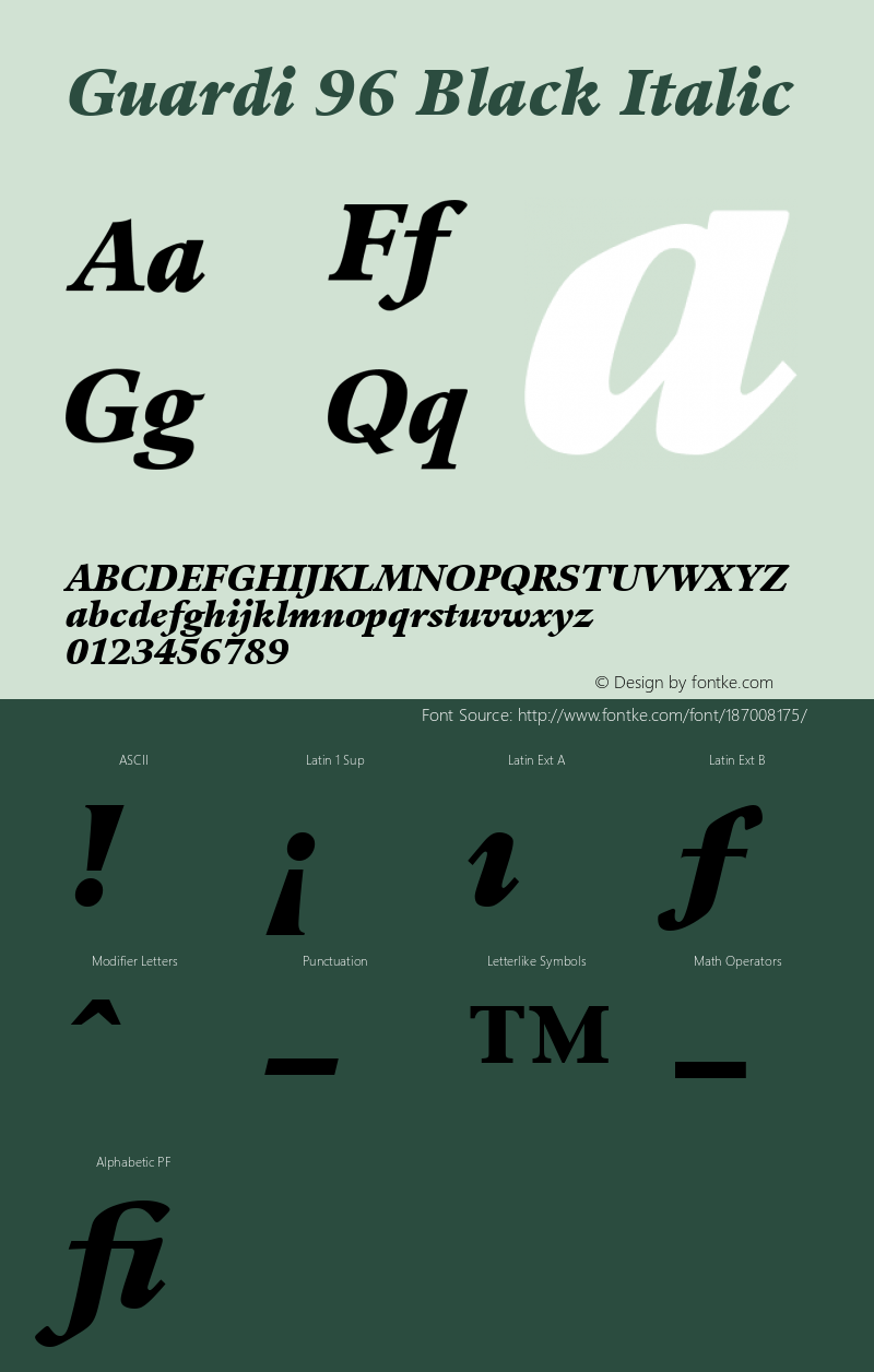 Guardi 96 Black Italic 001.000图片样张