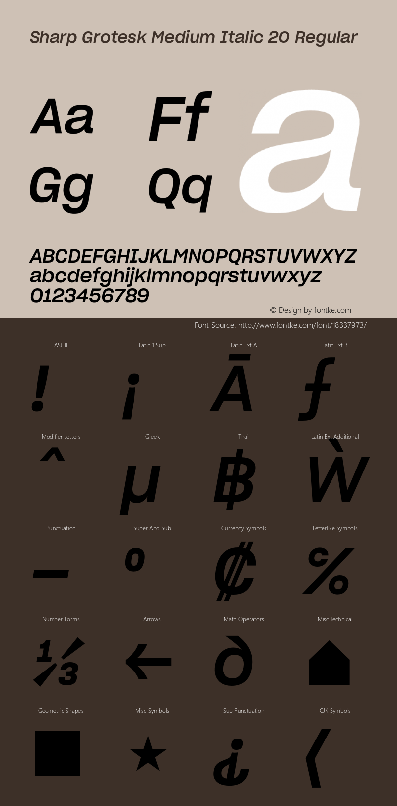 Sharp Grotesk Medium Italic 20 Regular Version 1.001;PS 001.001;hotconv 1.0.88;makeotf.lib2.5.64775图片样张