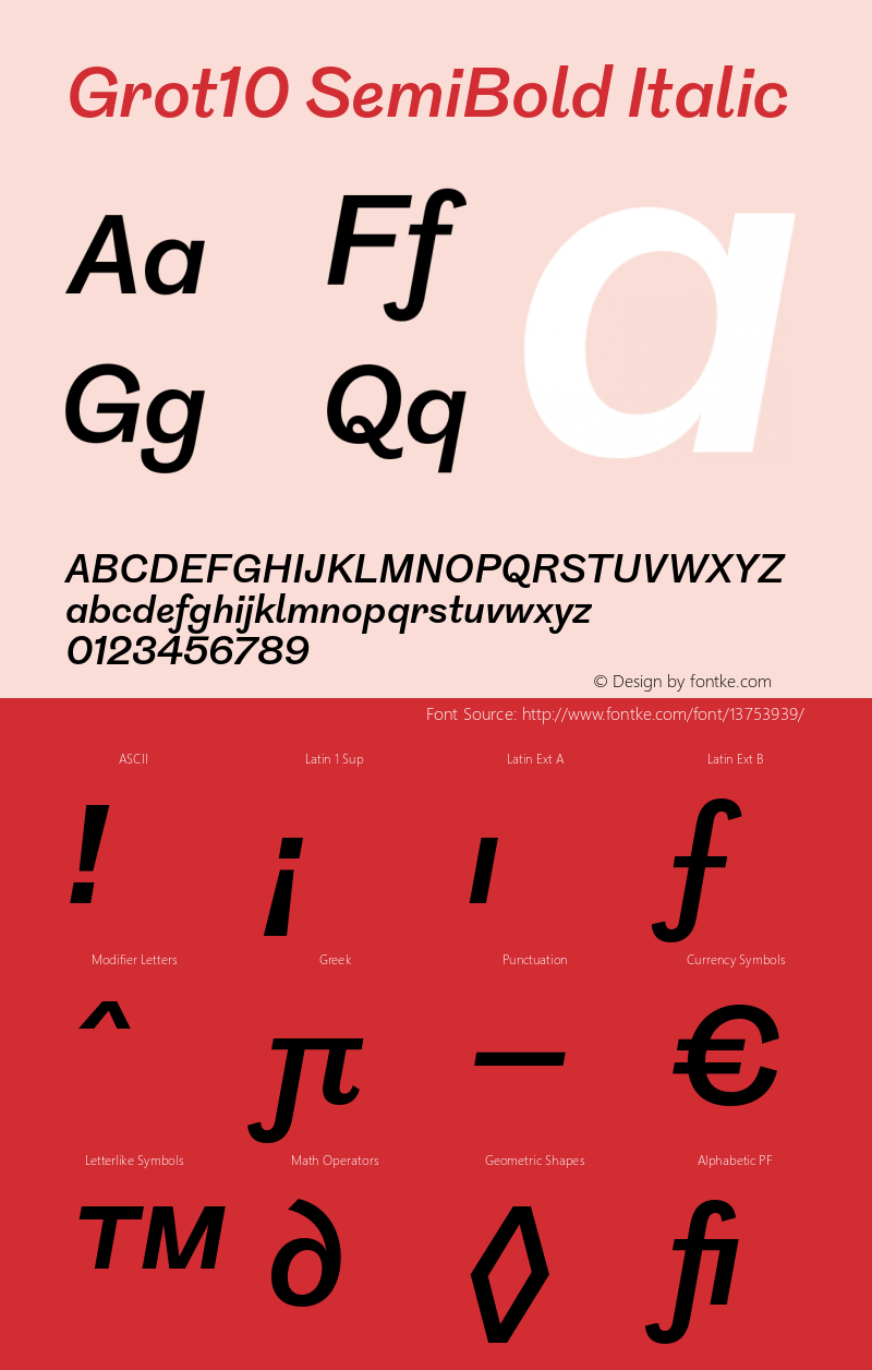 Grot10 SemiBold Italic Version 1.001图片样张