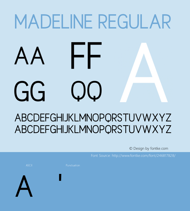 Madeline Version 1.00;March 20, 2022;FontCreator 13.0.0.2683 32-bit图片样张