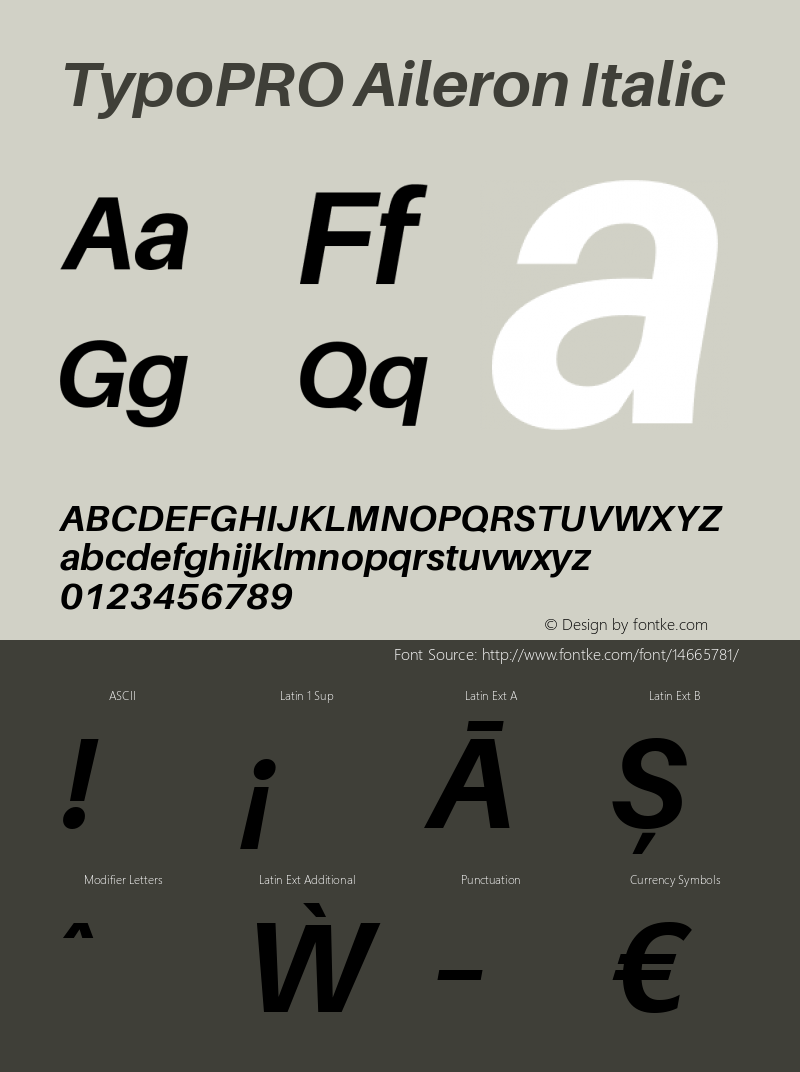 TypoPRO Aileron Italic Version 1.000;PS 001.000;hotconv 1.0.70;makeotf.lib2.5.58329图片样张