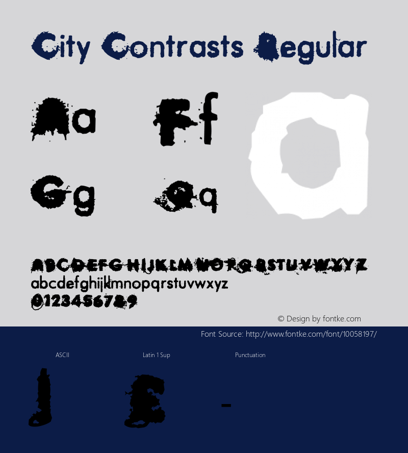 City Contrasts Regular .ttf Fonts图片样张