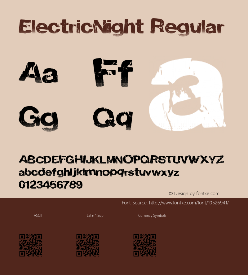 ElectricNight Regular Version 1.00 November 17, 2013, initial release图片样张
