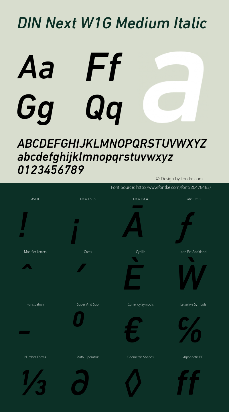 DINNextW1G-MediumItalic Version 1.00;com.myfonts.linotype.din-next.w1g-medium-italic.wfkit2.3Kmu图片样张