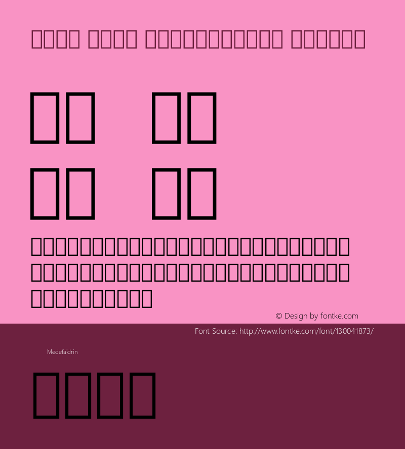 Noto Sans Medefaidrin Medium Version 1.001图片样张