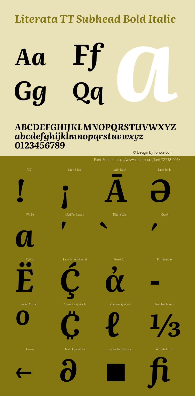 Literata TT Subhead Bold Italic Version 3.002图片样张