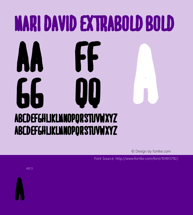 MARI&DAVID EXTRABOLD Bold Version 1.0图片样张