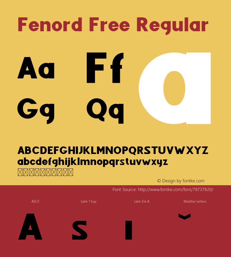 Fenord Free Regular 1.000图片样张