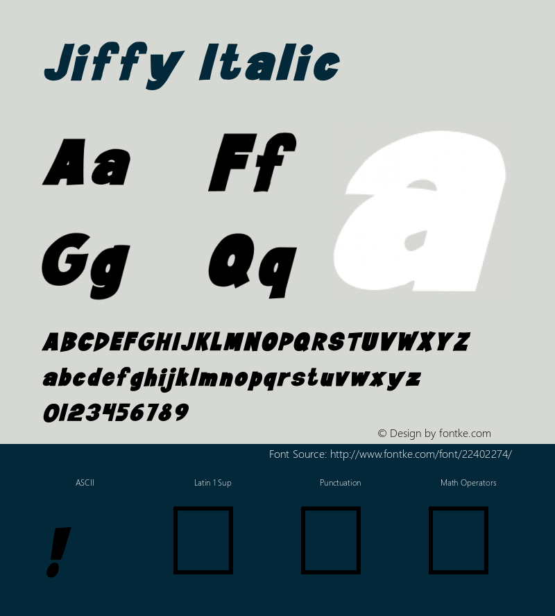 Jiffy Italic Altsys Fontographer 3.5  2/17/94图片样张