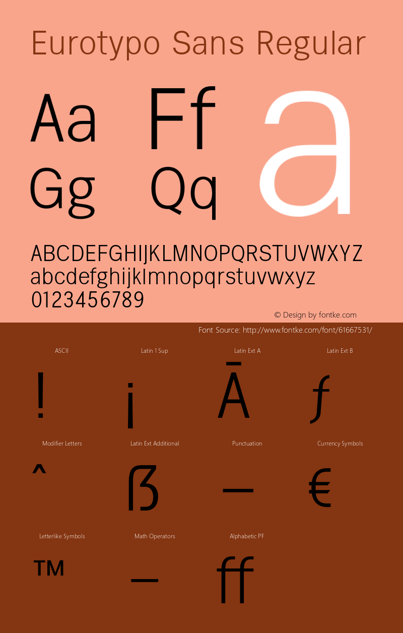 Eurotypo Sans W03Sm-condensedTh Version 1.00图片样张