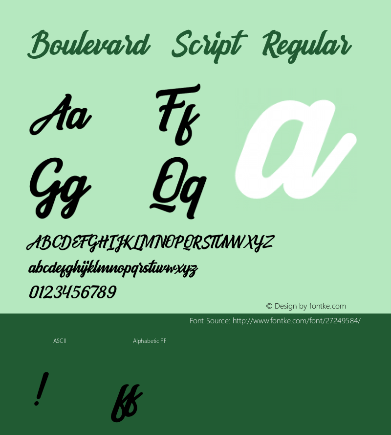 Boulevard Script 图片样张