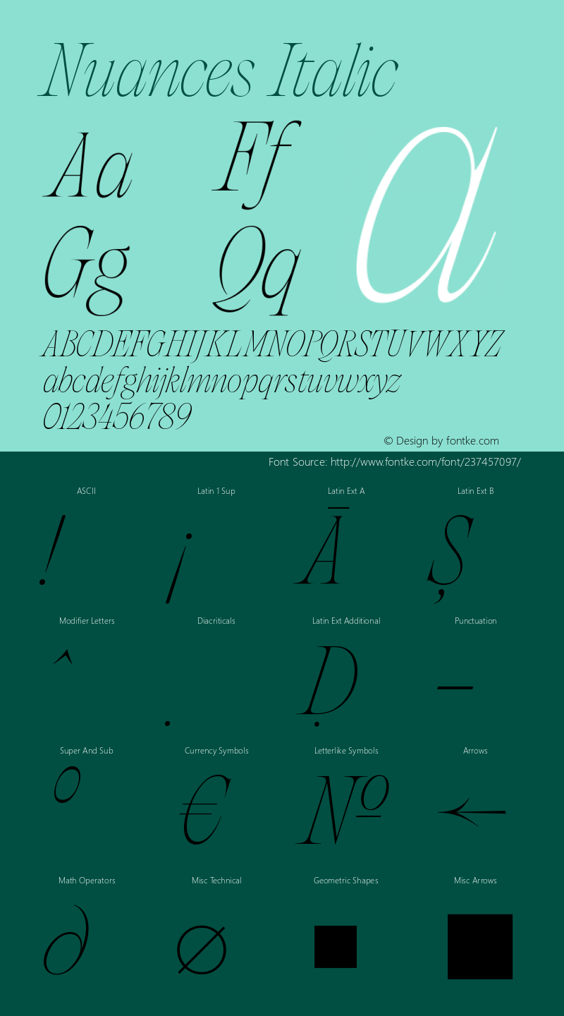 Nuances Italic Version 1.001图片样张