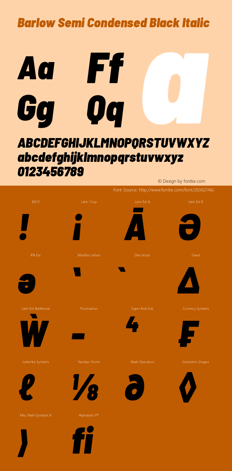 Barlow Semi Condensed Black Italic Version 1.403图片样张