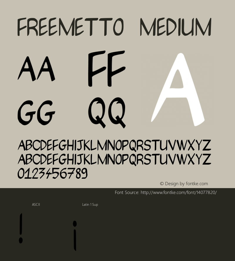 freemetto Medium Version 001.000 图片样张