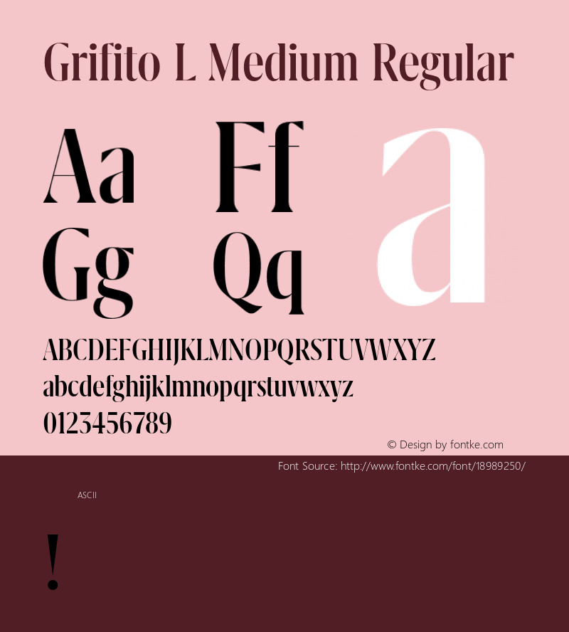 Grifito L Medium Regular 1.000图片样张