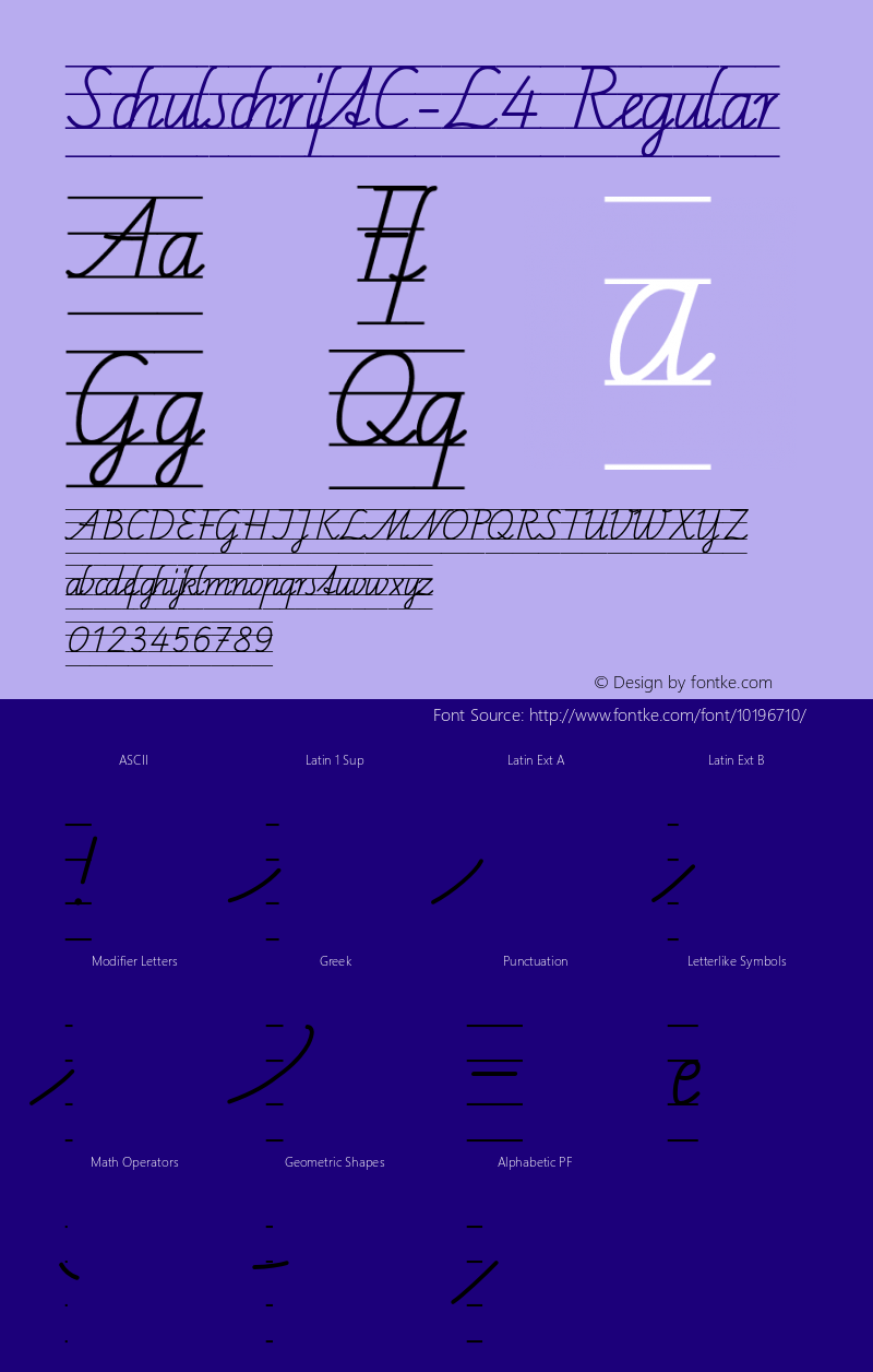 SchulschriftC-L4 Regular 001.000图片样张