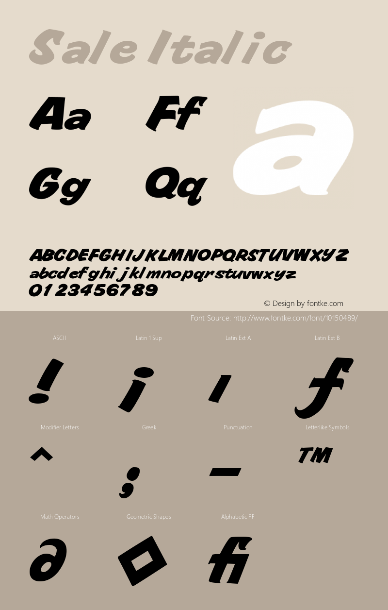 Sale Italic Version 001.000图片样张