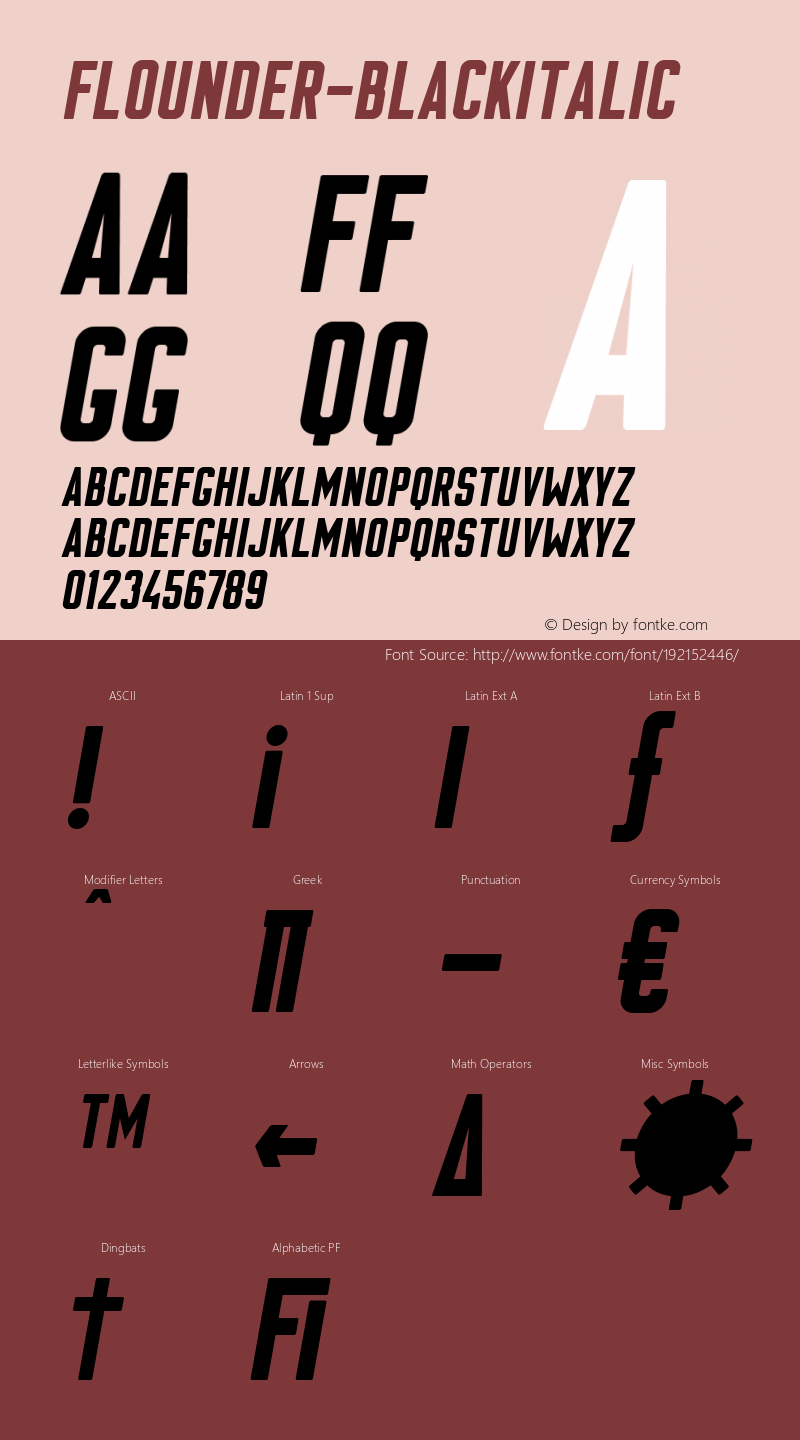 ☞Flounder Black Italic Version 1.000;com.myfonts.easy.dominik-krotscheck.Flounder.black-italic.wfkit2.version.4cCh图片样张