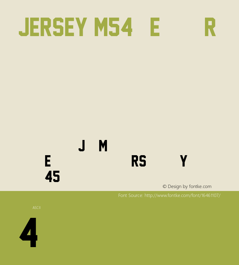 Jersey M54 Regular Version 1.01 June 21, 2010图片样张