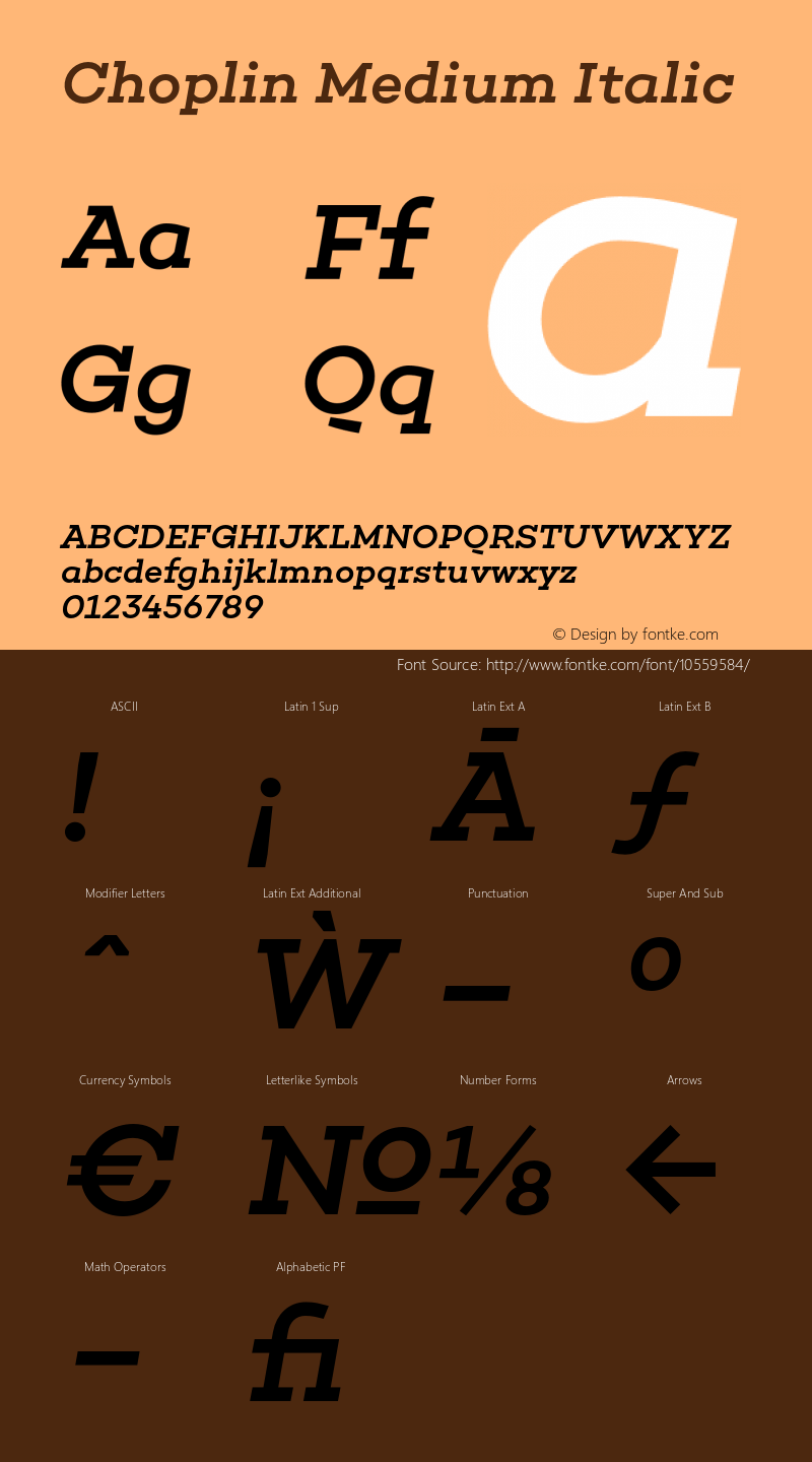 Choplin Medium Italic Version 1.000;PS 001.000;hotconv 1.0.70;makeotf.lib2.5.58329图片样张