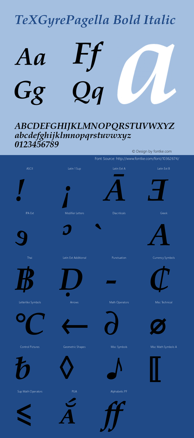 TeXGyrePagella Bold Italic Version 2.004;PS 2.004;hotconv 1.0.49;makeotf.lib2.0.14853图片样张