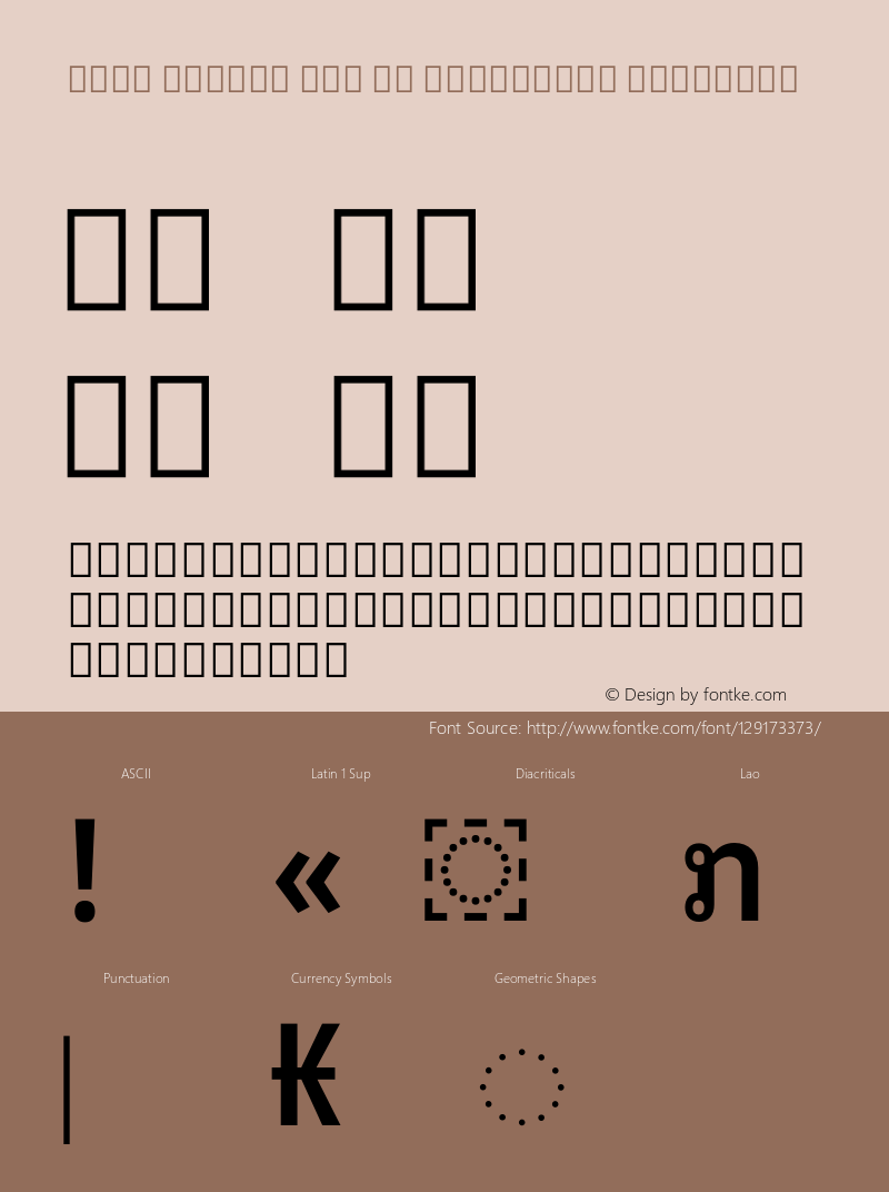 Noto Looped Lao UI Condensed SemiBold Version 1.00图片样张