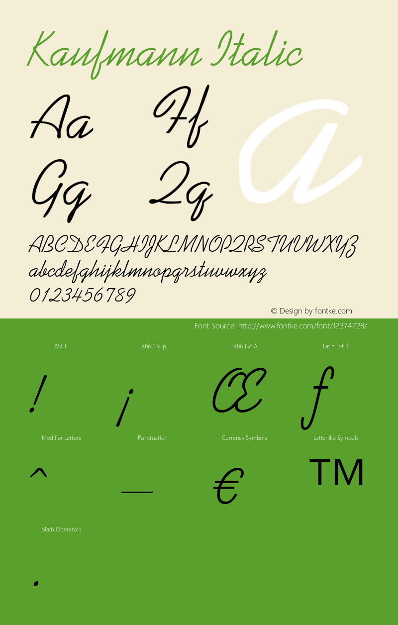 Kaufmann Italic Version 001.002图片样张