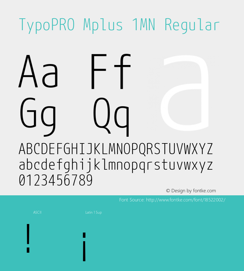 TypoPRO Mplus 1MN Regular Version 1.062图片样张