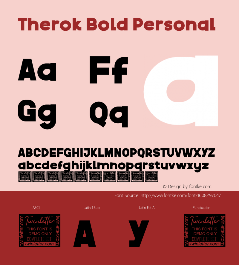 Therok Bold Personal Version 1.001;Fontself Maker 3.5.4图片样张