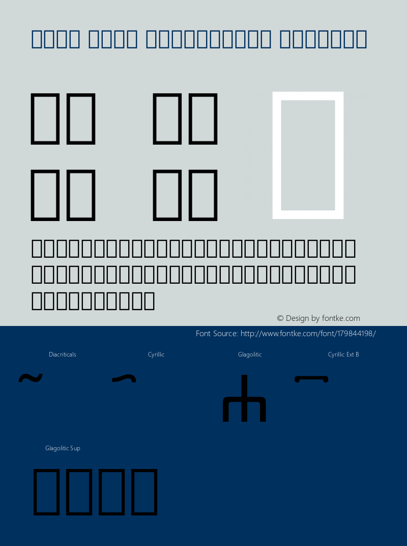 Noto Sans Glagolitic Regular Version 2.000图片样张