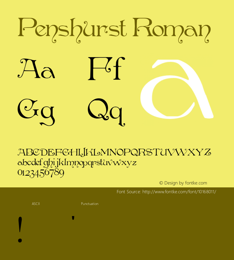 Penshurst Roman 001.001图片样张