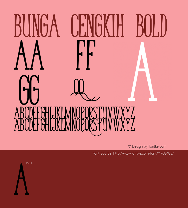 Bunga Cengkih Bold Version 001.000图片样张