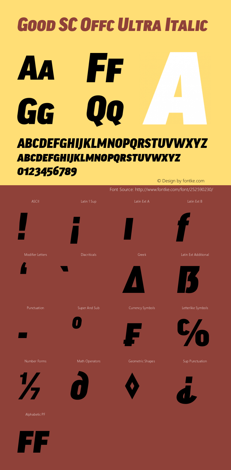 Good SC Offc Ultra Italic Version 7.504; 2014; Build 1020图片样张