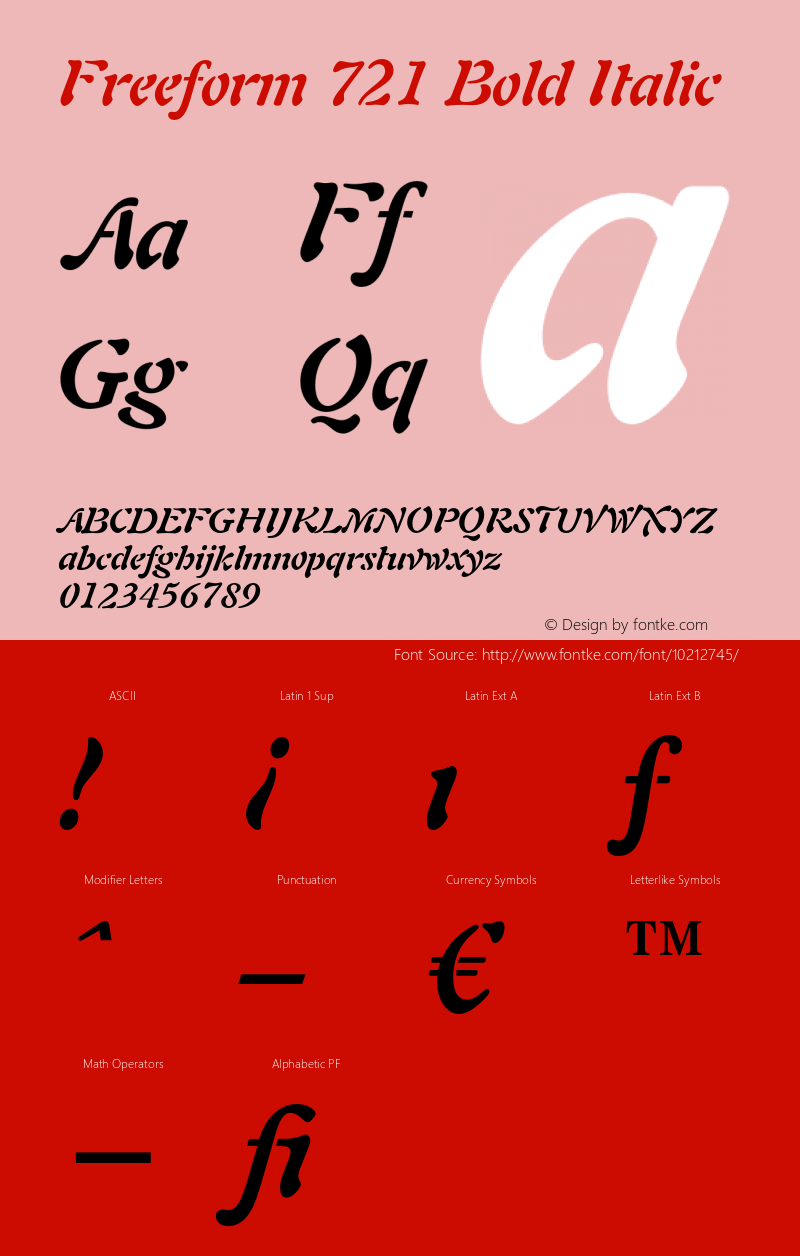 Freeform 721 Bold Italic 003.001图片样张