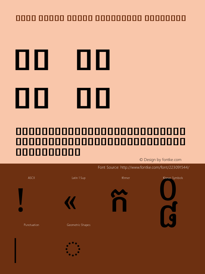 Noto Serif Khmer Condensed SemiBold Version 2.001图片样张