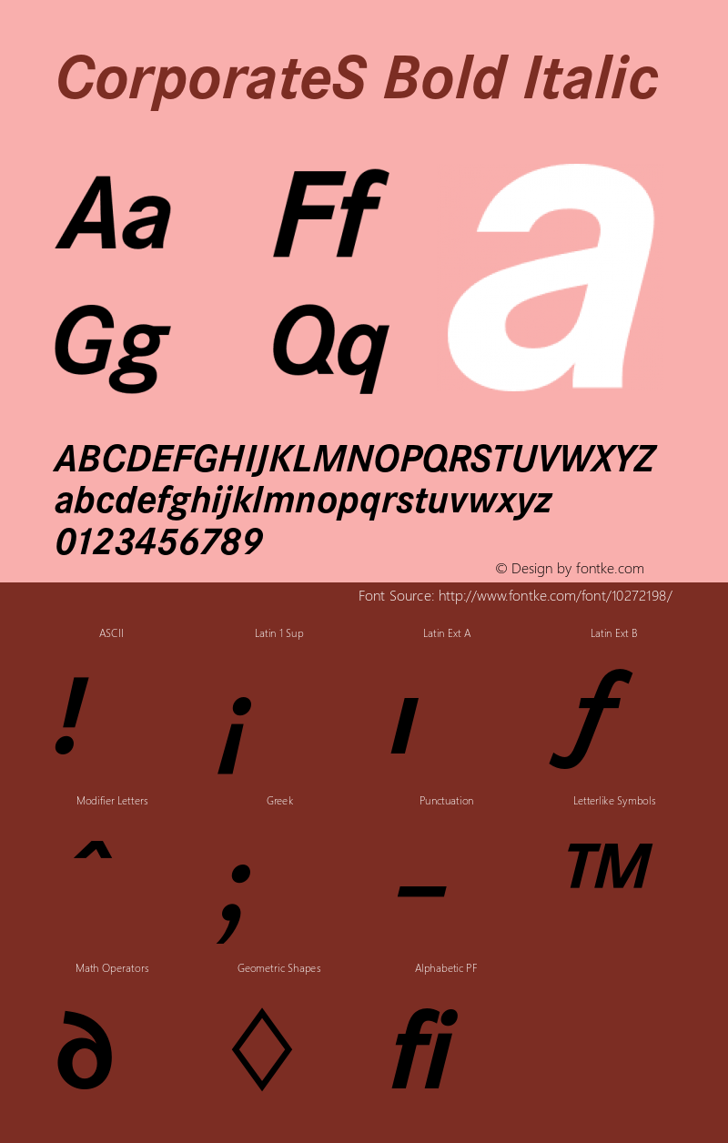 CorporateS Bold Italic 001.004图片样张