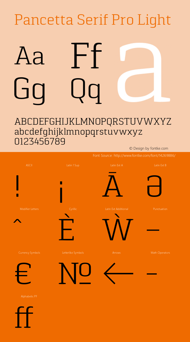 Pancetta Serif Pro Light Version 001.000;com.myfonts.konstantynov.pancetta-serif-pro.light.wfkit2.4643图片样张