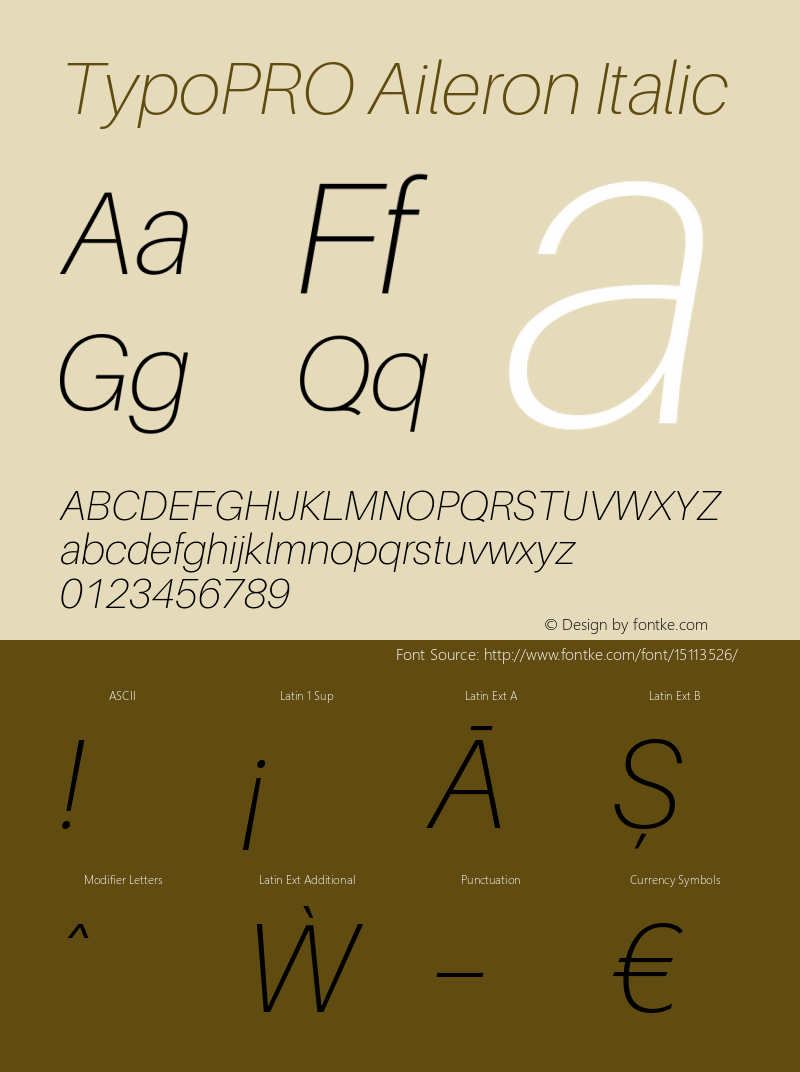 TypoPRO Aileron Italic Version 1.000;PS 001.000;hotconv 1.0.70;makeotf.lib2.5.58329图片样张