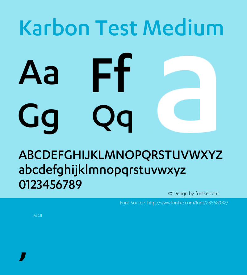 Karbon Medium Test Regular Version 1.1图片样张