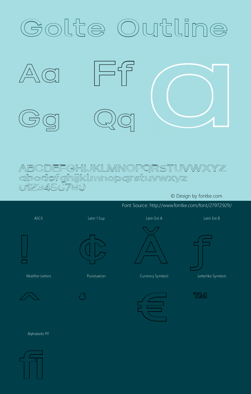 Golte Outline 图片样张