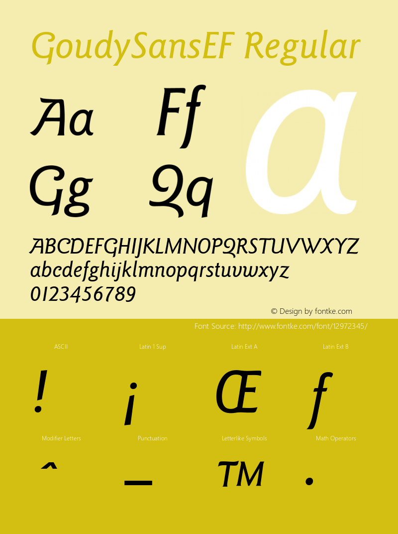 GoudySansEF Regular 001.000图片样张