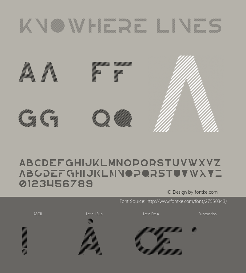 Knowhere Lines Version 1.002;Fontself Maker 3.0.0-3图片样张