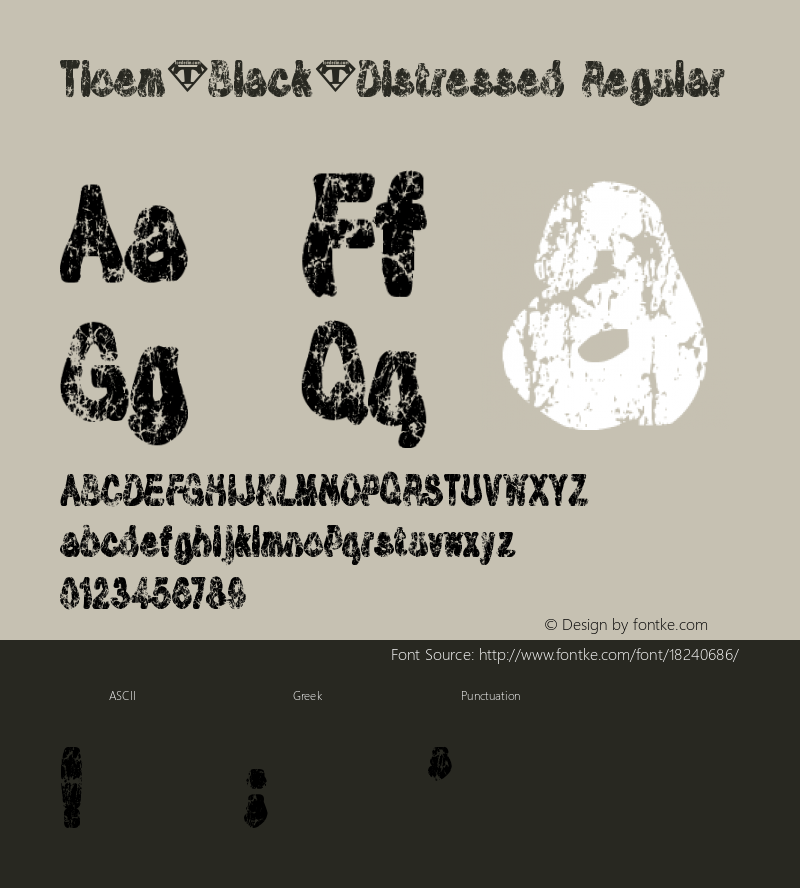 Tioem-Black-Distressed Regular Version 1.00 January 22, 2009, initial release图片样张