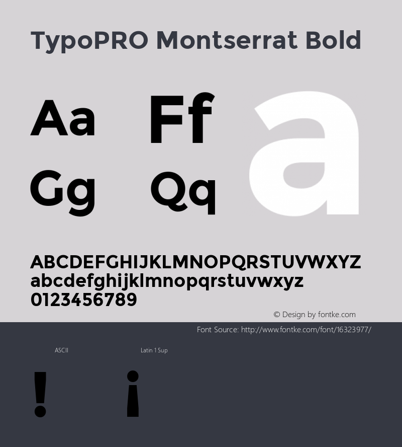 TypoPRO Montserrat Bold Version 2.001图片样张