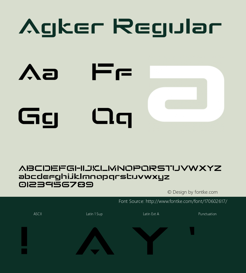 Agker Version 1.004;Fontself Maker 3.5.4图片样张