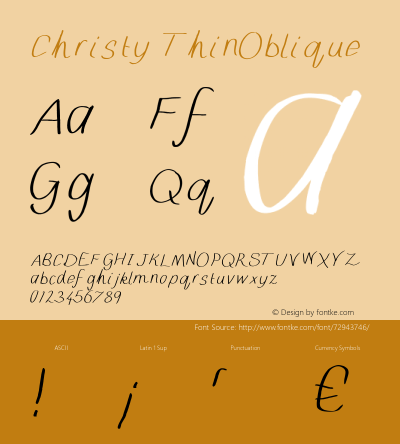 Christy-ThinOblique Version 001.000图片样张