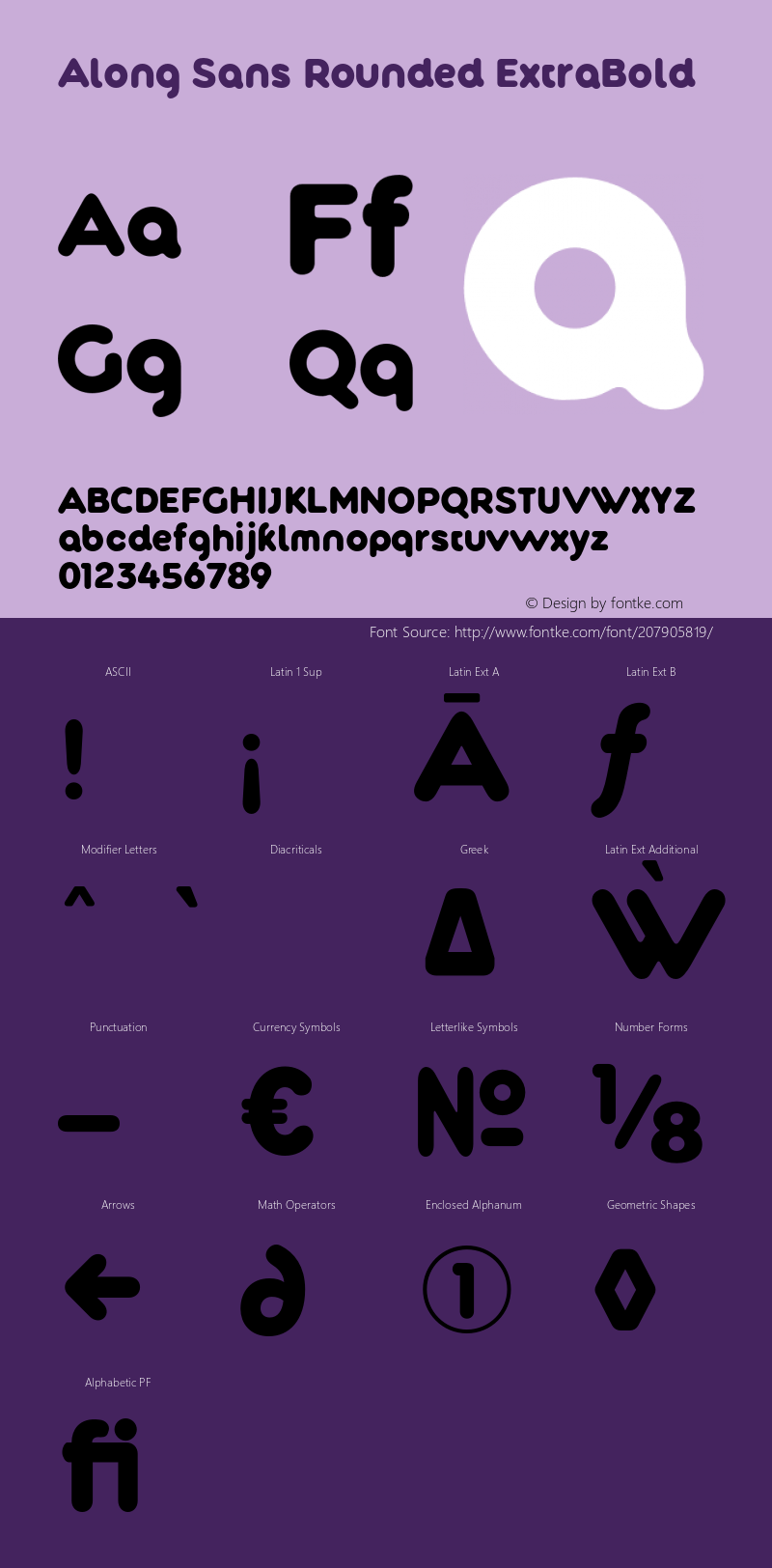 Along Sans Rounded ExtraBold Version 1.000;hotconv 1.0.109;makeotfexe 2.5.65596图片样张