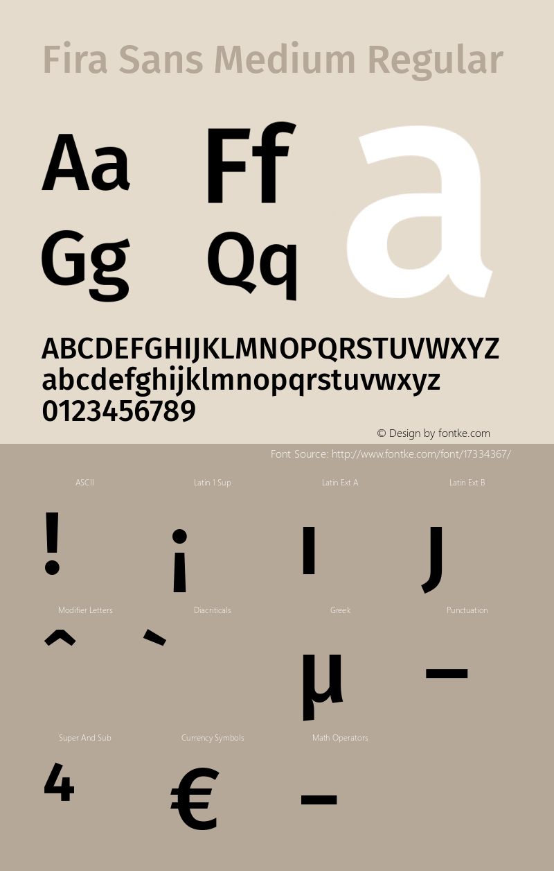 Fira Sans Medium Regular Version 4.106图片样张