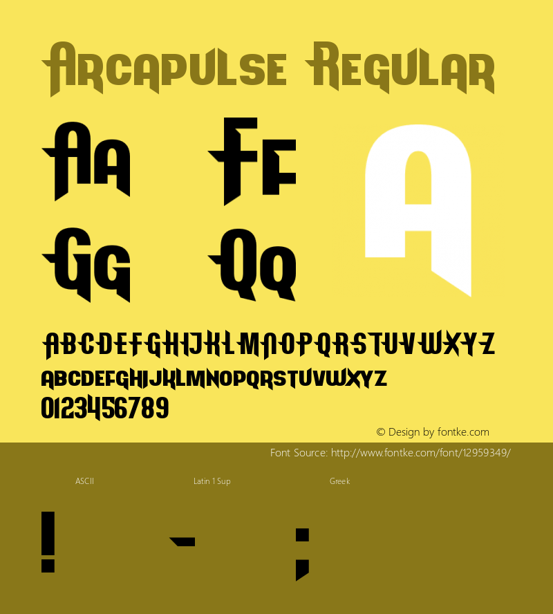 Arcapulse Regular Version 1.00 March 11, 2016, initial release图片样张