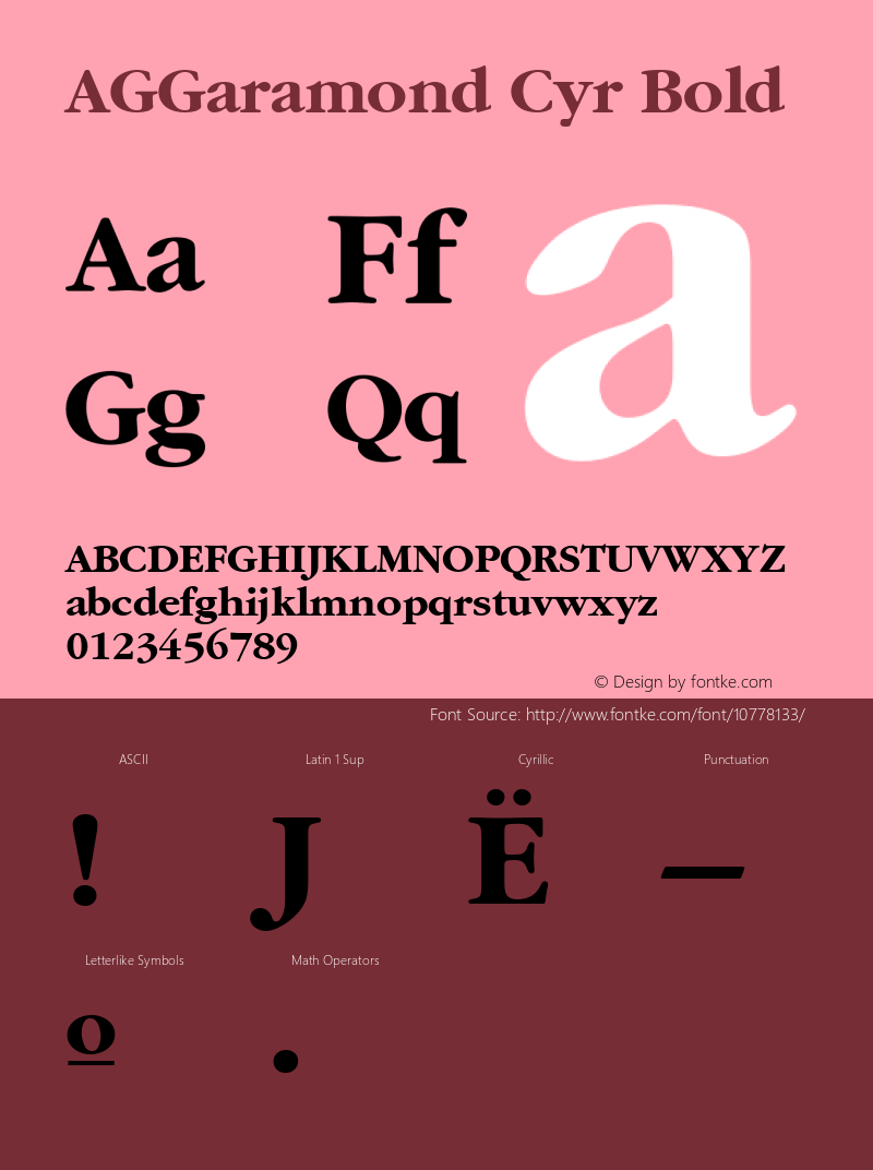 AGGaramond Cyr Bold 001.000图片样张